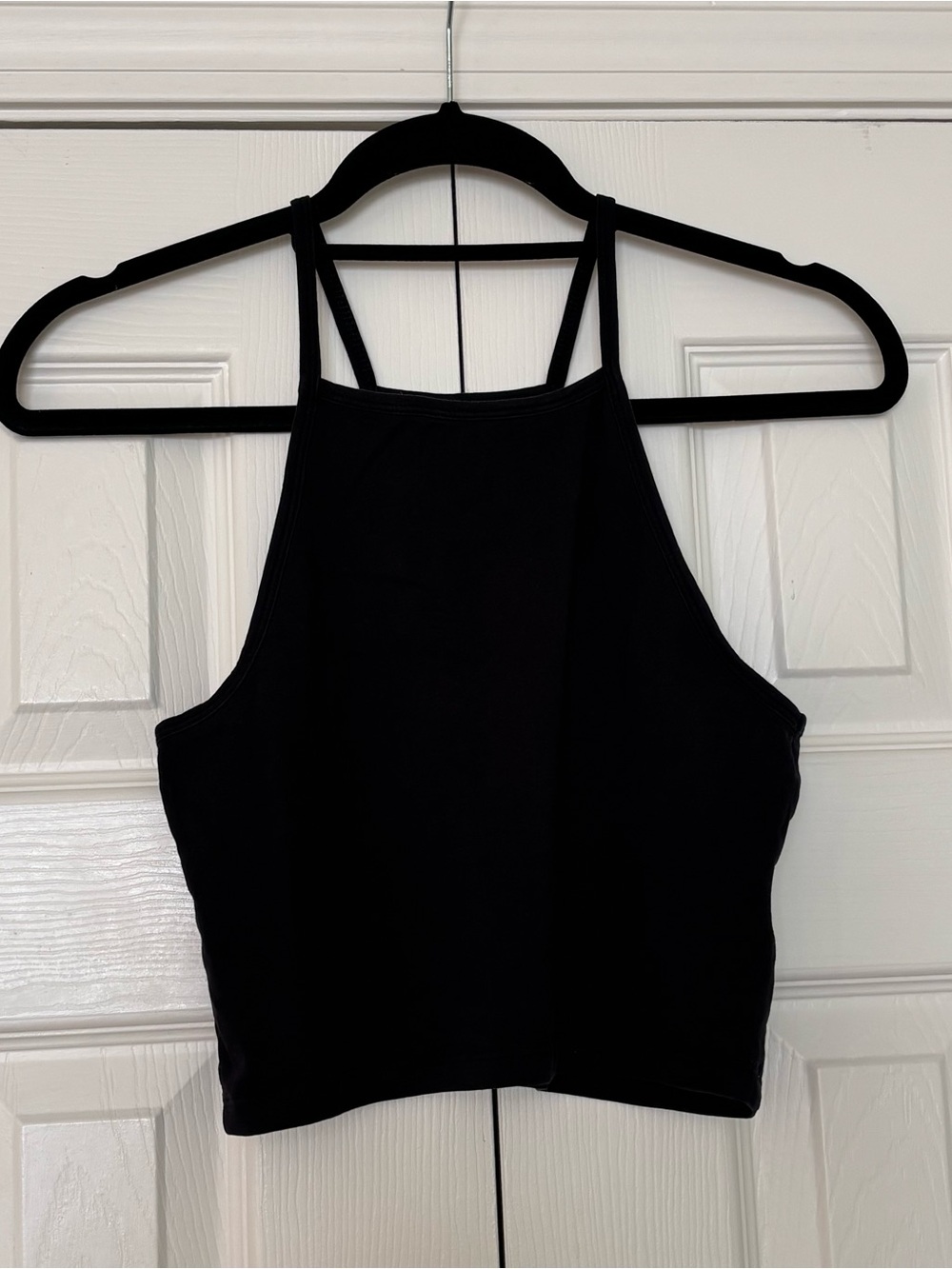 High neck H&M black crop top
